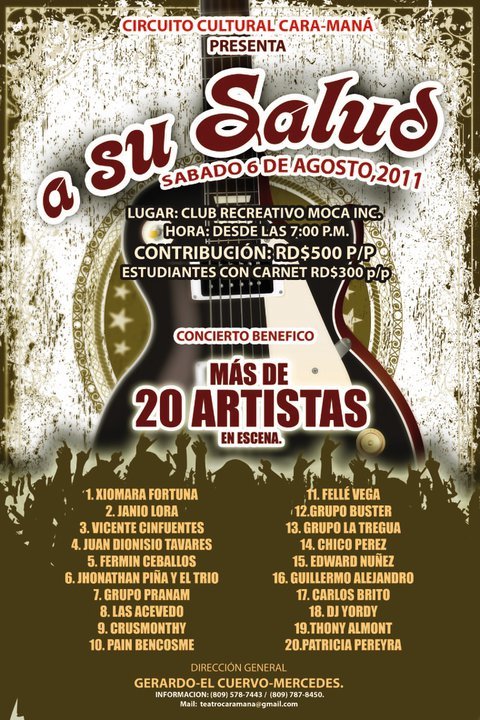 Afiche del concierto "A Su Salud"